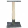 Škrabací stĺpik BEANA s odpočívadlom, 9 cm / 69 cm, sisal/plyš, sivá