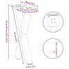 vidaXL Nohy konferenčného stolíka v tvare X, 2 ks, čierne, 38 x (42-43) cm, oceľové - Čierna - 238101-250797