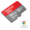 SanDisk Ultra - Paměťová karta flash (adaptér microSDXC na SD zahrnuto) - 64 GB - A1 / UHS-I U1 / Class10 - microSDXC UHS-I