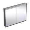 Geberit ONE - Zrkadlová skrinka s LED osvetlením, 120x90x15 cm, 2 dvierka, vstavaná, matná čierna 505.805.00.7