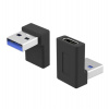 PremiumCord redukcia USB-C - USB 3.0 Male, zahnutá2 (kur31-27)