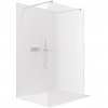 CERANO - Sprchová zástena Walk-in Onyx Duo Ľ/P - 8 mm - guľatá vzpera - chróm, ryhované sklo - 90x200 cm
