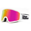 okuliare HORSEFEATHERS HUCK GOGGLES WHITE/MIRROR PINK