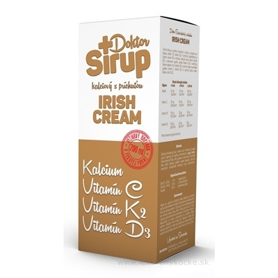 Doktor Sirup kalciový sirup s príchuťou IRISH CREAM 1x200 ml