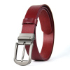Kožený opasok STEEL NOVA, šírka 3,3 cm, Bordový (VSTEEL-NOVA-BO)