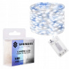 SPRINGOS LED reťaz Nano Duo 10 m 100 LED 3x AA biela modrá