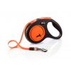 Vodítko Flexi New Neon M 5m/25kg s páskou oranžové