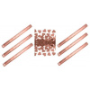 Párty konfety Sada 6 ks, 60 cm, metalické růžovo zlaté / rose gold srdce svatba 8595596318445