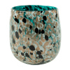 Leia Vase shiny Aqua 16x17 cm