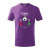Futbal volá - Tričko detské bavlnené - 122 cm/6 rokov ( Fialová )