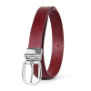Dámsky kožený opasok NOBLEHIDE SILVER, šírka 2.5cm, Bordový (VNOBLEHIDE-SILVER-BO)