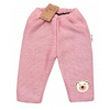 Oteplené pletené nohavice Teddy Bear, Baby Nellys, dvojvrstvové, ružové, veľ. 80/86, 80/86 (12-18m)