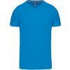 KARIBAN VINTAGE V-NECK K357 / Pánske tričko s krátkym rukávom - tropical blue XXXL