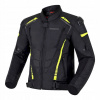Textilná motocyklová bunda OZONE PULSE BLACK/FLO YELLOW - S