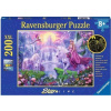 RAVENSBURGER Svietiace puzzle Magická noc jednorožcov XXL 200 dielikov