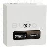 Schneider Electric Unica Dvojitý nabíjací USB A+C konektor 18W, 2,4A, 2 moduly, Biely