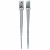 vidaXL Ground Pegs 2 ks Strieborná 8x8x91 (vidaXL Ground Pegs 2 ks Strieborná 8x8x91)
