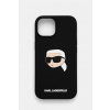 Puzdro na mobil Karl Lagerfeld iPhone 15 6.1 čierna farba, KLHMP15SSKHPPLK ONE SIZE