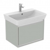 Ideal Standard Connect Air Skrinka pod umývadlo Cube 60 cm, 53x41x40 cm, lesklá svetlosivá/biela mat E0846EQ