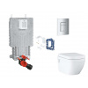 Grohe Uniset Set predstenovej inštalácie, klozetu, dosky SoftClose, tlačidla Skate Cosmopolitan a súpravy na vhadzovanie tabliet, matný chróm SANI15BB2118-GR