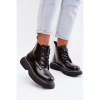 Dámske čierne čižmy na platforme, LQ-26 BLACK__41450-38
