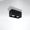 Sollux Lighting Stropné svietidlo Quad Maxi, 1x čierne kovové tienidlo
