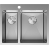 Mexen Flexo oceľový drez s 1,5 komorou 610 x 510 mm, inox - 6446611500-01