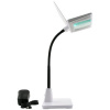Stolná lupa s osvetlením LED, krk, 3D, 1,75X, hranatá, biela