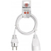 brennenstuhl® 1168121 Kvalitný plastový predlžovací kábel 2m biely H05VV-F 3G1.0 *FR*