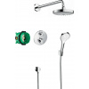 Hansgrohe Croma Select S - Sprchový set 180 s termostatom Ecostat S, 2 prúdy, chróm 27295000