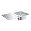 GROHE K200 - Drez z nehrdzavejúcej ocele s odkvapkávačom, kartáčovaná nerezová oceľ 31552SD1