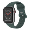 AppleKing silikónový remienok s motýlikovou prackou pre Apple Watch Ultra 49mm / 46mm / 45mm / 44mm / 42mm - tmavozelený - možnosť vrátiť tovar ZADARMO do 30tich dní