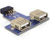 Delock USB 2.0 adaptér [2x USB 2.0 zásuvka A - 1x D-SUB zástrčka 9-pólová] 41824; 41824