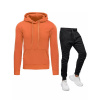Oranžovo-čierna pánska tepláková súprava (ax0634z) XL
