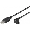 PremiumCord Kabel micro USB 2.0, A-B, konektor do úhlu 90°, 1,8m ku2m2f-90