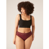 Menštruačné nohavičky Modibodi Sensual Hi-Waist Bikini Heavy-Overnight Merlot Red - VYBALENÉ (MODI4040MRVYB) M