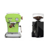 Ascaso Dream PID, Fresh Pistachio + Eureka Mignon Silenzio 55, BL black