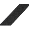 Stoklasa Popruh s výšivkou šíře 48 mm METRÁŽ - černá