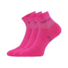BOBY kotníkové sportovní ponožky z BIO bavlny VoXX Magenta 35-38 3 páry