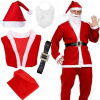 Kostým, maska - Svätý Nicholas Outfit zamaskuje luxusnú súpravu (Velor kostým Claus kostým sada 5 prvkov)