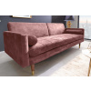 Bighome - Rozkladací gauč COUTURE 200 cm mikrovelúr tlmená ružová