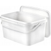 Obdĺžnikové vedro 5L na potraviny BIELE
