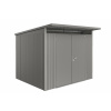 Plechový záhradný domček Biohort AvantGarde A6 dvojkrídlové dvere, sivý kremeň metalický
