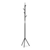 Autronic 80001-01 BK - Vešiak stojanový, výška 179 cm, kovová konštrukcia, čierny matný lak, nosnosť 6 kg