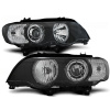 BMW X5 E53 99-03 - predné čierna svetlá ANGEL EYES LED pre xenon