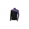 SENSOR MERINO EXTREME UP pánská mikina dl.rukáv zip černá/grape purple S