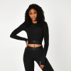 Everlast Seamless Long Sleeve Crop Top Womens Black 16 (44)