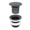 Geberit Neuzatvárateľná umývadlová výpusť, matná čierna 152.080.14.1