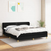 zahrada-XL Posteľný rám boxspring s matracom čierny 180x200 cm látka 3126743