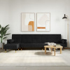 Pohovka v tvare L čierna 271x140x70 cm zamat-ForU-3157224